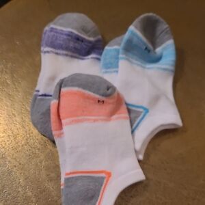 Hanes Kids Athletic Socks - White, Gray, Blue, Purple, and Orange